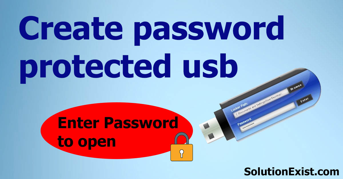 how to password protect a usb