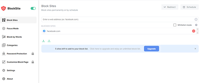 chrome extension to block website