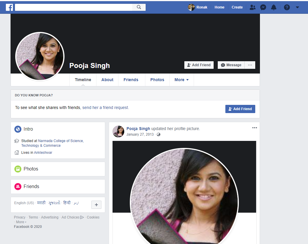 facebook report fake profile