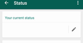 empty whatsapp status