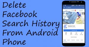 delete facebook search history permanently