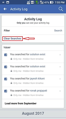 clear Search-History-On-Facebook-Android