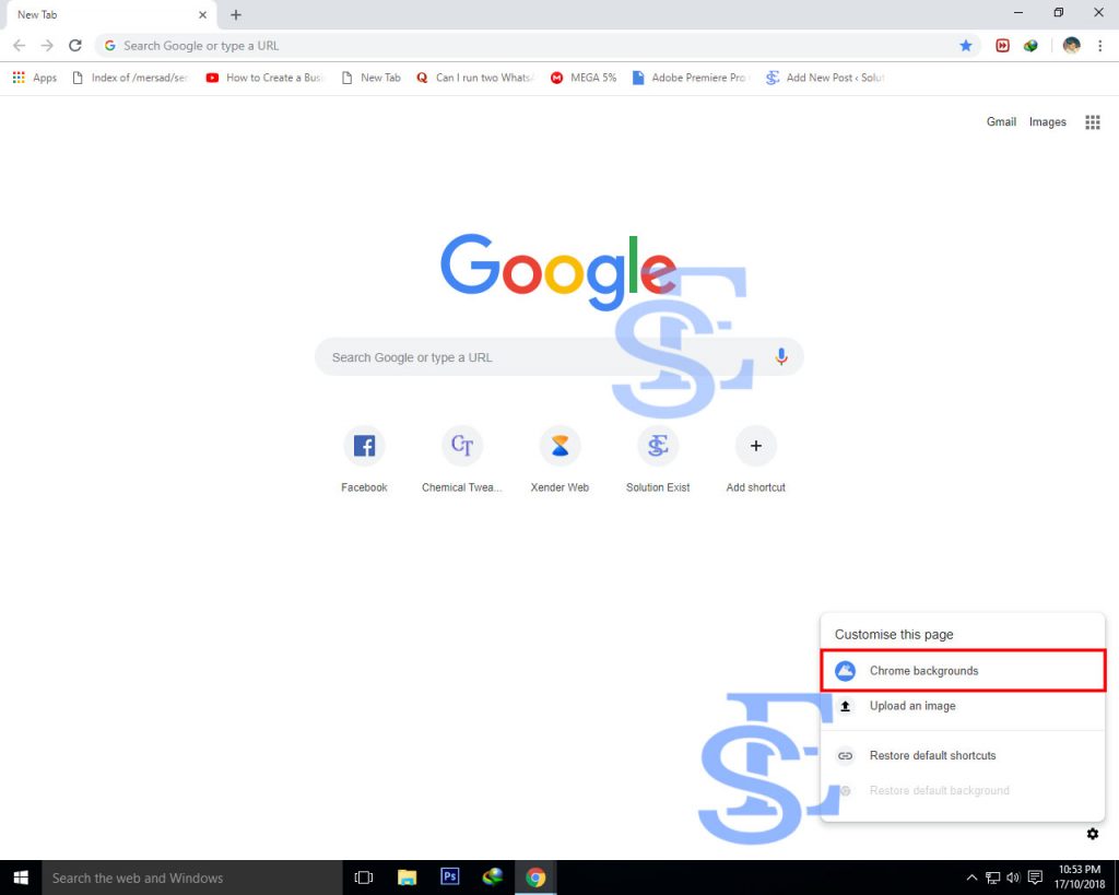 How to set Background Image on Google Chrome 2 set Background Image on Google Chrome 8