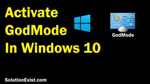 enable God Mode in Windows 10