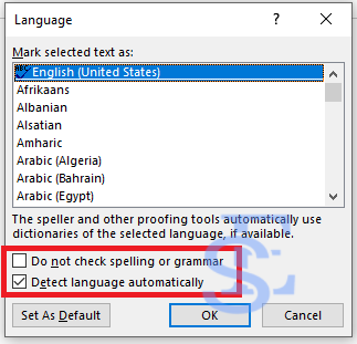 Microsoft Office Word Spell Check