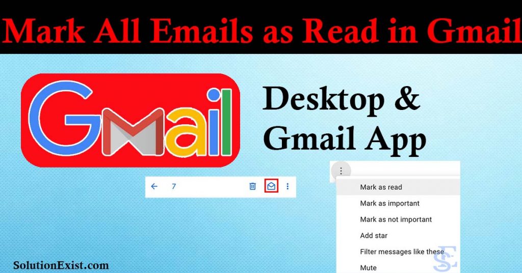 Mark All Emails As Read In Gmail See Only Unread Emails