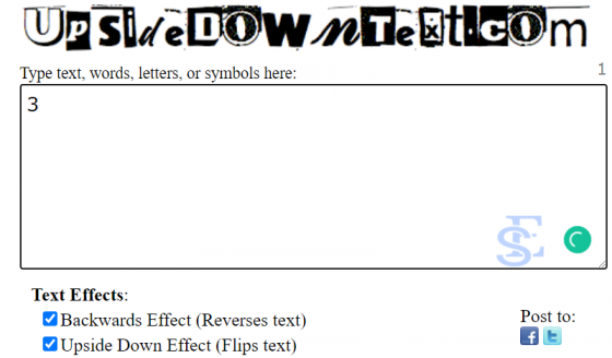 Backwards 3 - Write Text Backwards | Reverse 3 - Solution Exist