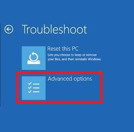 advanced option windows 10 1