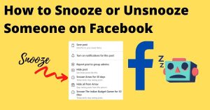 snooze someone on facebook