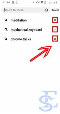 How to clear search history in pinterest 2 clear Pinterest search history in android