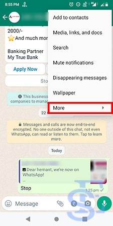 stop whatsapp spam messages