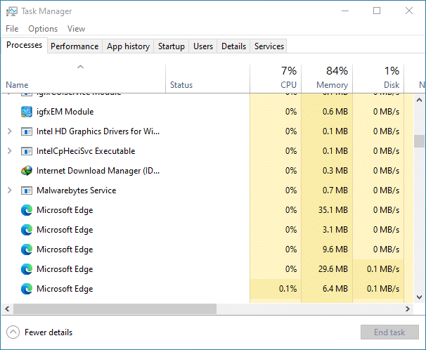 Why is Microsoft Edge running in Task Manager