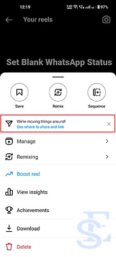 save reel without watermark