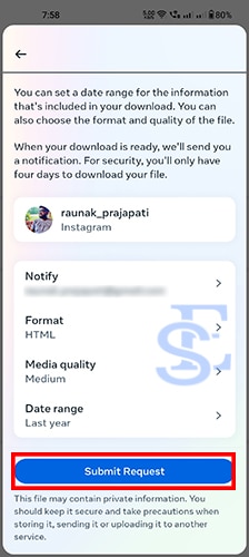 check all the request sent on instagram