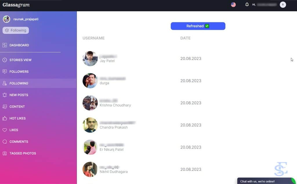 track an unknown Instagram account