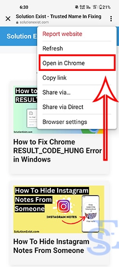 Instagram links not working
