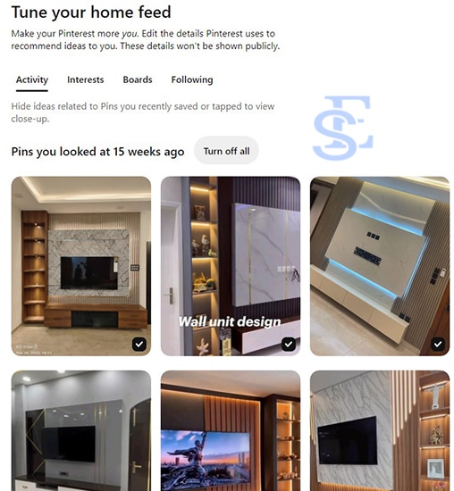 See recently viewed on Pinterest