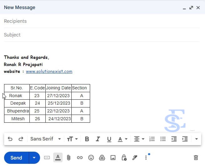 How to Insert Tables in Gmail Emails (2 Ways) 3 how to Insert a Tables in Gmail Emails