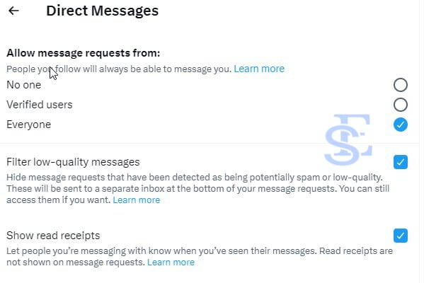 Why can't i send messages to this user on Twitter